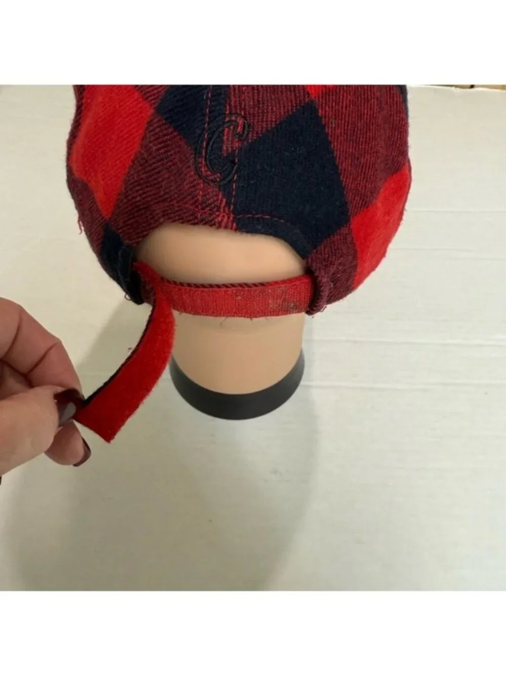 Cabela’s Red Black Buffalo Plaid Baseball Cap Adjustable Hunting Unisex Hat